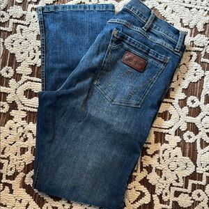 Wrangler Classic Blue Bootcut Jeans 36 x 34 Retro Slim Boot Excellent Condition